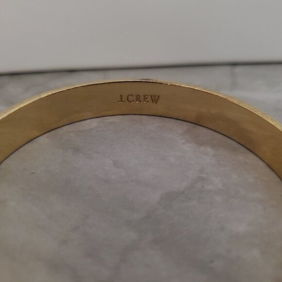 💛 Vintage 1990s 90s J.Crew Yellow Enamal Skinny Bangle Bracelet 💛 - Picture 7 of 16